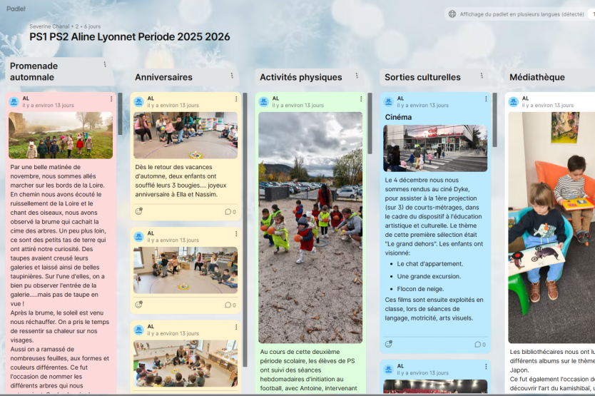 Classe PS1 PS2 Aline Lyonnet période 2