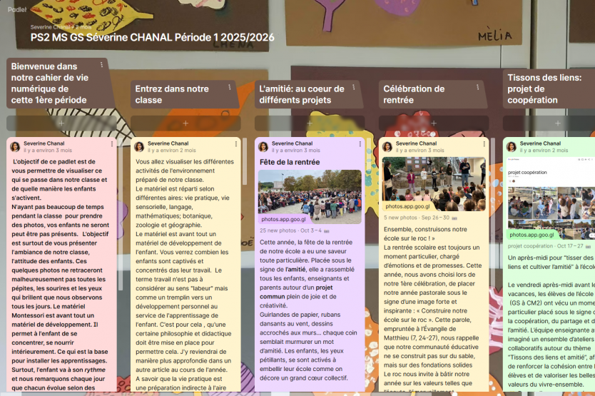 Classe Ps2 Ms GS Séverine Chanal periode 1