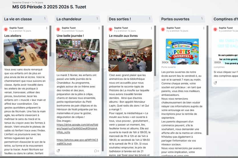 Classe MS GS Sophie Tuzet période 3